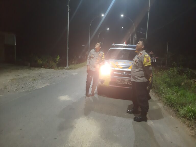 Polsek Pasawahan Giat Patroli Jelang Pagi, Antisipasi Gangguan Kamtibmas di Titik Rawan