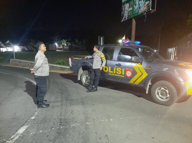 Polsek Pasawahan Laksanakan Patroli Dini Hari, Cegah Kejahatan C3 dan Gangguan Kamtibmas
