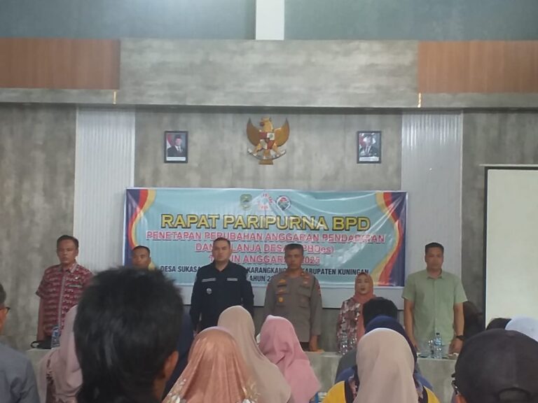 Rapat Paripurna BPD Desa Sukasari Tetapkan Perubahan RAPBDes Tahun 2025