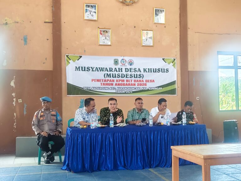 Musdesus Penetapan KPM BLT Dana Desa Tahun 2025 di Desa Kaduagung Berjalan Lancar