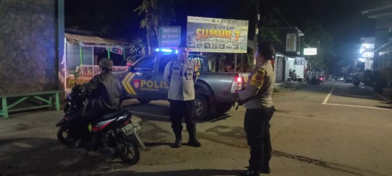 Giat Patroli Humanis, Polisi Pasawahan Ajak Warga Bersama Cegah Tindak Kejahatan
