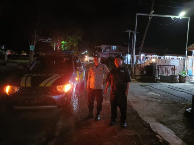 Bhabinkamtibmas Polsek Cigugur laksanakan patroli malam hari monitoring Cegah Balap Liar