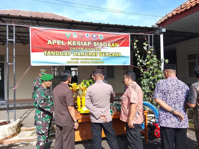 Sinergi Penanggulangan Bencana, Polsek Ciawigebang Polres Kuningan Optimalkan Evaluasi Kesiapan