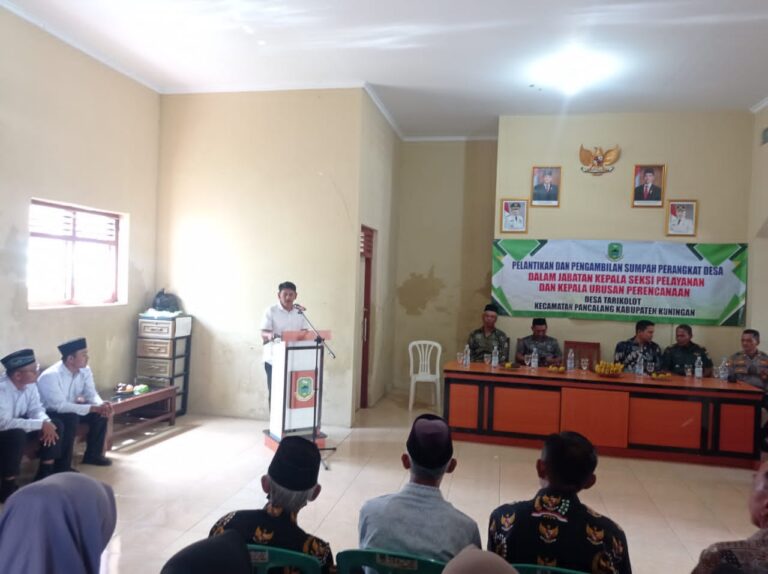 IPTU Wiyogi, S.E. Hadiri Kegiatan Pelantikan Perangkat Desa Bersama Forkopimcam Sebagai Wujud Sinergi Membangun Pemerintahan Desa yang Tertib