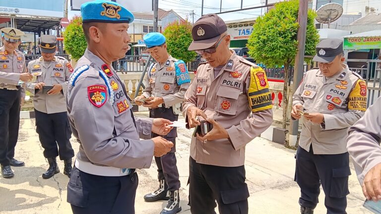 Cegah Pelanggaran, Anggota Polsek Ciawigebang Ikuti Gaktibplin Sipropam Polres Kuningan