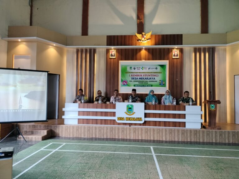Bhabinkamtibmas dan Babinsa Desa Mekarjaya Hadiri Rembuk Stunting Tahun 2026 di Mekarjaya