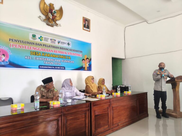 Kapolsek Ciawigebang Hadiri Rembuk Stunting Tahun 2026 di Karamatmulya