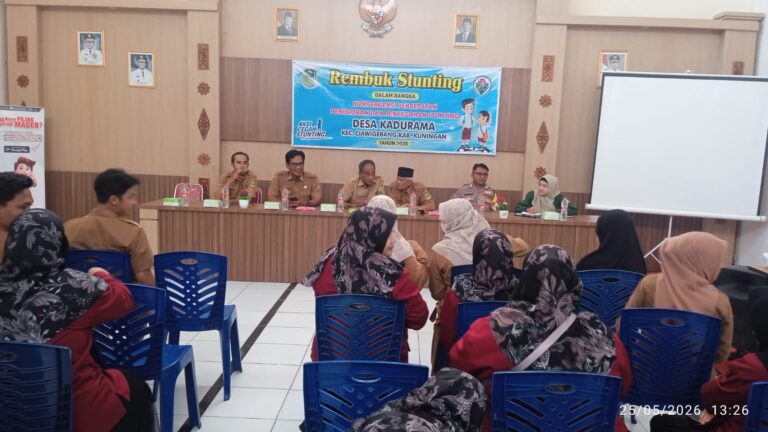 Bhabinkamtibmas Desa Kadurama Hadiri Giat Konvergensi Percepatan Penurunan Stunting Tahun 2026 di Kadurama