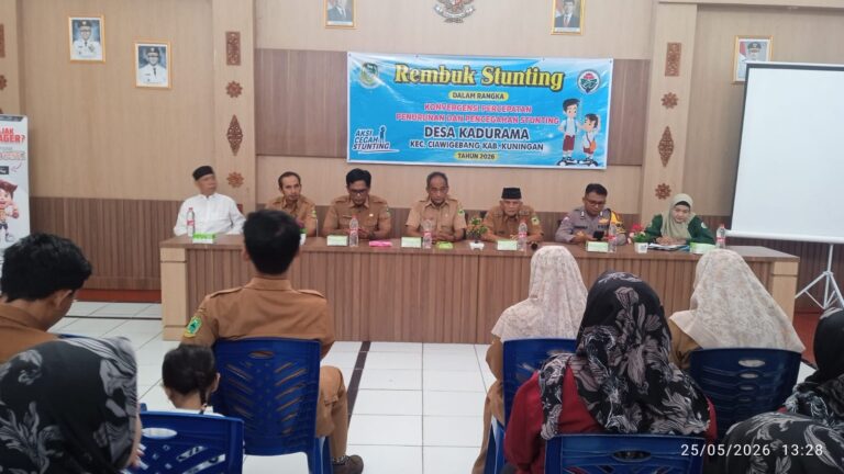 Polri Dukung Program Pemerintah, Bhabinkamtibmas Desa Kadurama Hadiri Rembuk Stunting Tahun 2026 di Kadurama