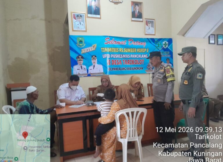Wujud Dukungan Pelayanan Kesehatan Bagi Masyarakat Kecamatan Pancalang, Bhabinkamtibmas Polsek Pancalang AIPDA Djayusman Laksanakan Monitoring Gebyar CKG (Cek Kesehatan Gratis) di Desa Tarikolot
