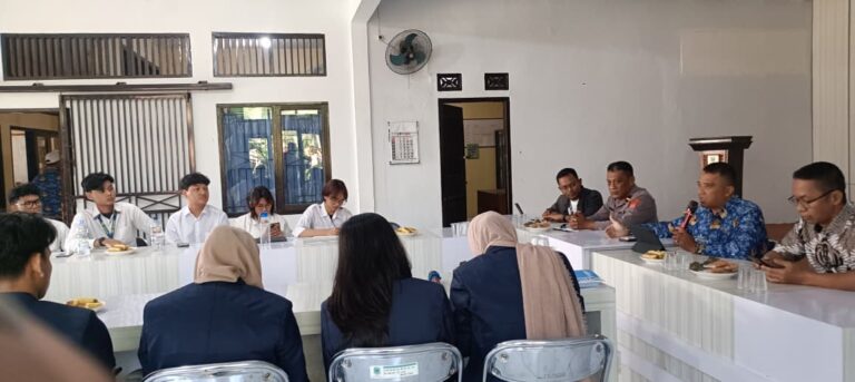 Kapolsek Pancalang Ipda Lukman Hakim Hadiri Rapat Koordinasi Persiapan Kuliah Kerja Nyata Mahasiswa Universitas Budi Luhur Jakarta dan Sampaikan Imbauan Kamtibmas Demi Terciptanya Situasi Kondusif di Wilayah Kecamatan Pancalang